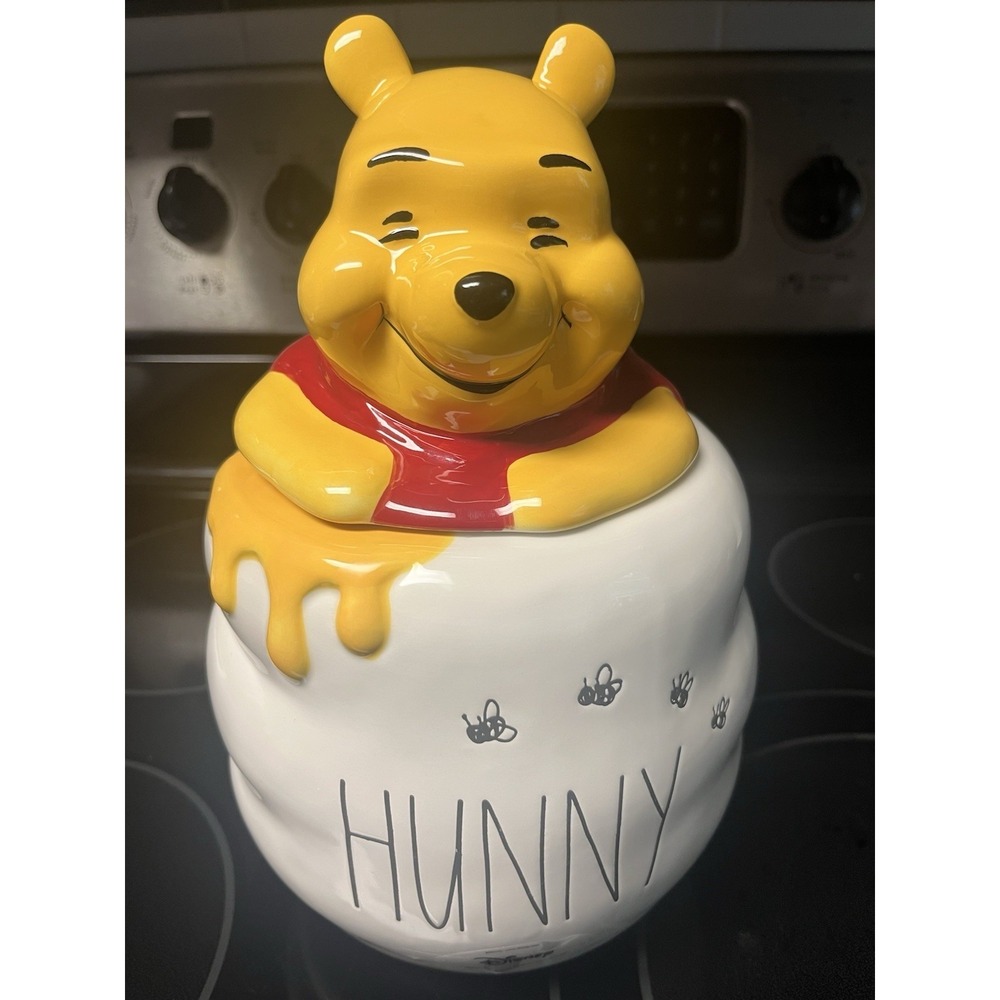 RAE DUNN-Magenta-Disney-Winnie the Pooh Canister/Cookie Jar-HUNNY-Honey-Bee-New